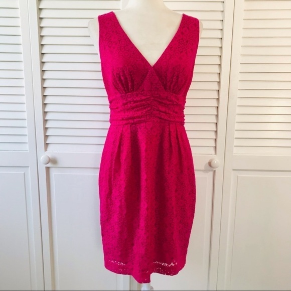 TRINA TURK Desert Mirage Lace Overlay Lace Sleeveless Dress Size 6 - Picture 1 of 10